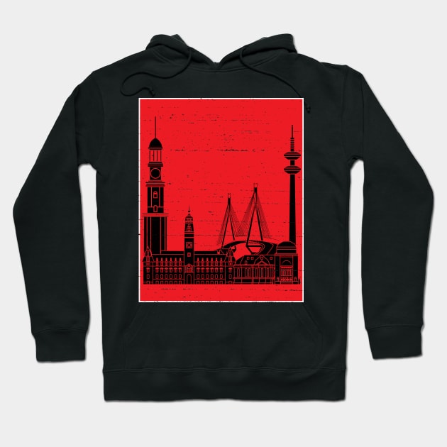 Germany Hamburg City Design Hoodie by vpdesigns